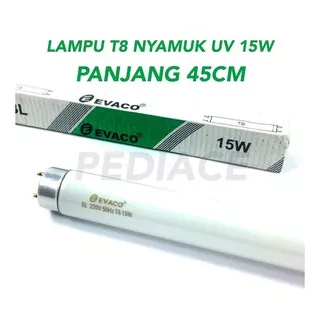 Lampu T8 Nyamuk UV EVACO 15W Lampu Nyamuk 15 watt Ultraviolet 45cm