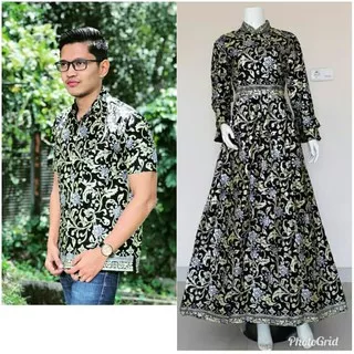 Super Murah! SARIMBIT BATIK GAMIS SYAR`I MODERN BAJU COUPLE GAMIS BATIK KELUARGA Murah!