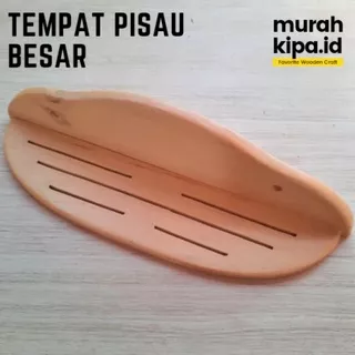 Tempat Pisau Gantung Ukuran Besar 30 ×10 × 10 / Rak Pisau Kayu / Tempat Pisau Kayu murah