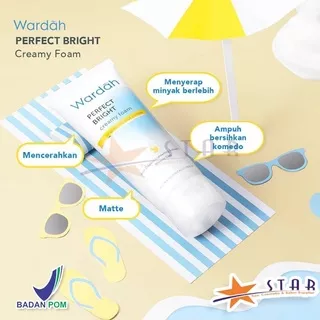 ?STAR? Kemasan BARU Wardah Perfect Bright Creamy Foam Oil Control 100 ml | Sabun Wajah/Facial Wash/Muka/Whip/Gentle/Deep/Mild/Acne