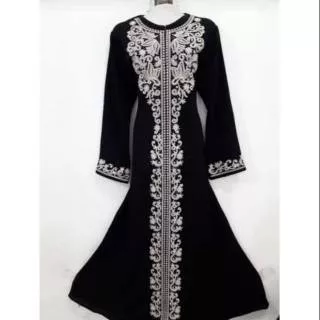 New Abaya Gamis Maxi Dress Arab Saudi Bordir Zephy Turki Umroh Dubai Turkey [GROSIR ECER/MURAH]