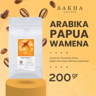 Biji Kopi Bubuk Arabika Papua Wamena Arabica Coffee Beans Coffe Roast Bean Espresso Dan Manual Brew 200 Gram Sakha Roastery
