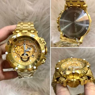 JAM TANGAN COWOK INVICTA VENOM CHRONOGRAFE GOLD SUPER PREMIUM AAA