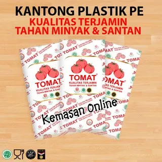 Kantong Plastik Bening Es Cap Tomat Serbaguna Plastik Es PE/Makanan Sayur/Benih Ikan/Minyak Sayur 10x20cm(1/4kg) 12x25cm(1/2kg) 13X30cm(1kg) 15x30cm(1kg) 20x35cm(2kg)