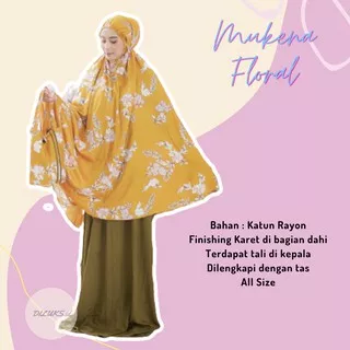 Mukena Floral - Bahan Katun Rayon Spesial [RAMADHAN SALE TERMURAH]