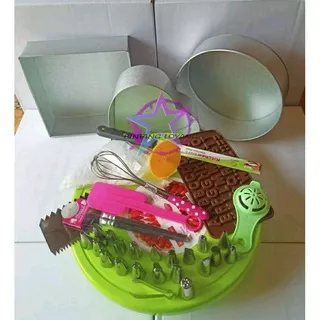paket dekorasi kue ulang tahun / paket dekorasi kue pernikahan (SET99)