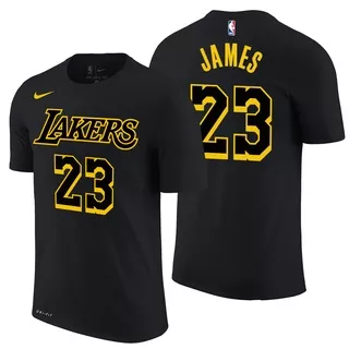 Tshirt - Baju Kaos Basket NBA NIKE LA Los Angeles LAKERS NO 6 dan 23 - LEBRON JAMES Icon City