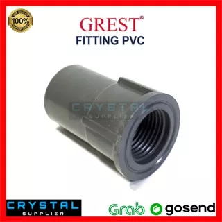 Sok Drat Dalam GREST 3/4 inch PVC Faucet Socket Soket Sock SDD