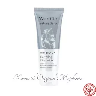 Wardah Nature Daily Mineral + Clarifying Clay Mask | Wardah Clay Mask | Wardah Masker Wajah | Wardah