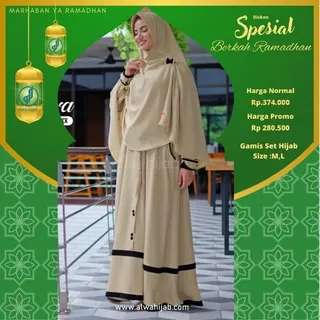 INDIRA Gamis Set Hijab | Promo Diskon