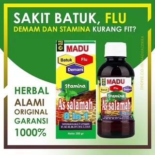 Madu Assalamah 8 in 1 Asli 280gr Original Obat Batuk Berdahak / Kering / Gatal Untuk Ibu Hamil & Aman Untuk Anak Dewasa Flu Pilek Paling Ampuh