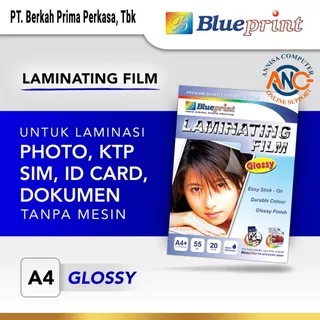 Kertas Laminating Dingin / Laminating Glossy Film BLUEPRINT A4