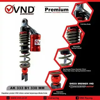 shock vnd ak33 b1 330mm click rebound semua vario,beat 2020/21,scoopy ring 12,x ride