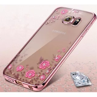 Casing Silicon Soft Case Samsung A5 2017 Flower Bling Diamond