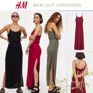 SALE H&M DIVIDED LONG SLIT DRESS ORIGINAL (BS KAMU JADIKAN OUTER/INNER) | DRESS POLOS H&M WANITA / INNER JAKET JEANS / OUTER KOREAN STYLE / DRESS SEXY CEWEK / OUTER HIJAB / TRENDING / GAUN HNM HM / TIK TOK TREND / DRESS HITAM PINK HIJAU / BELAH SAMPING