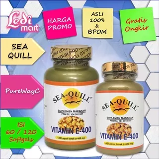 Sea-Quill Vitamin E 400 IU Isi 120s & 60s / Sea Quill / Seaquill / Vitamin Kulit  / LEDI MART