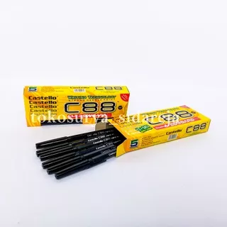 PULPEN STANDARD CASTELLO C88 PACK ORIGINAL / BOLPEN STANDARD HITAM