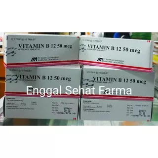 VITAMIN B12 50MCG-Box 100 Tablet-Suplemen Vitamin B12-Marlin-Original