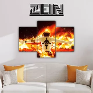 ZEIN - Combo 3 Pcs Edition ONE PIECE hiasan pajangan Dekorasi Dinding Kamar Poster Kayu Bisa Custom