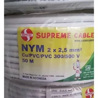 Kabel Supreme NYM 2 x 2,5 mm METERAN kabel listrik instalasi