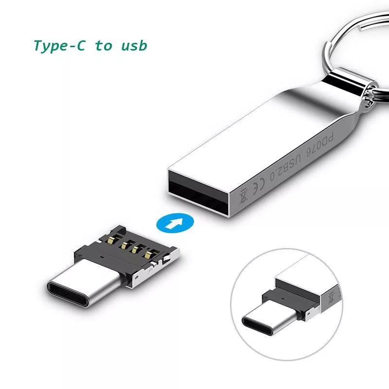 Mini USB to Type C Converter Head Straight For Samsung Xiaomi Huawei OTG Charger Cable Head