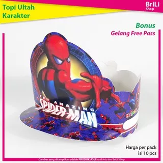 Topi Ulang Tahun Anak Karakter Spiderman Pesta Ultah Spider Man