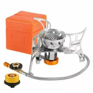 Kompor gas Lixada portable lipat mini camping ultralight outdoor stove gunung free adaptor adapter