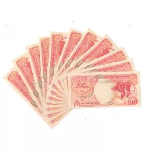 Uang kuno Rp 100 prau pinisi tahun 1992