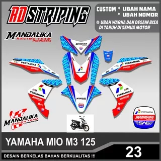 STRIPING DECAL YAMAHA MIO M3 125 / MIO Z MANDALIKA LIVERY RACING STIKER FULL BODY MOTOR MIO M3