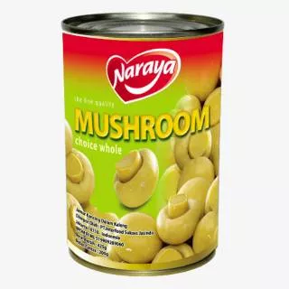 Jamur kancing kaleng Naraya / Mushroom champignon whole canned / Jamur kaleng Instan (425gr)