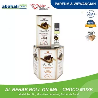 Parfum Arab Untuk Sholat Al Rehab Choco Musk 6ml Roll on Non Alkohol Minyak Wangi Dari Arab Saudi