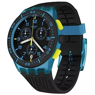 Swatch SUSS402 Original - Swatch Blue Tire Jam Tangan Pria Chrono Biru