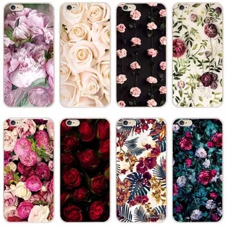 iphone 5 5s se 6 6s plus 7 plus 8 Case TPU Soft Silicon Protecitve Shell Phone casing Cover Rose Flowers