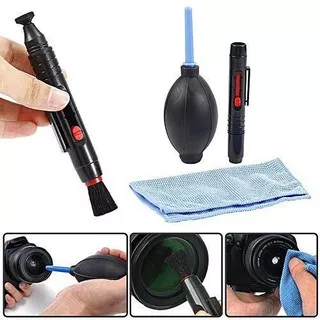 Cleaning Set 3 in 1 Kamera Pembersih Kamera Digital DSLR Paket 3in1 Air Blower Retractable Brush Pen
