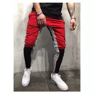 CELANA PANJANG PRIA CELANA COWOK GROSIR CELANA PRIA TERBARU ready SIMPLE UNISEX U4K8 GOOD IMPORT ORI KEREN SPORT AWET NEW CELANA PRIA CASUAL CELANA IMPORT MURAH CELANA D RONALDO Okechuku Celana Jogger Pria Korean Style Variasi Warna - Merah, XL K3N8