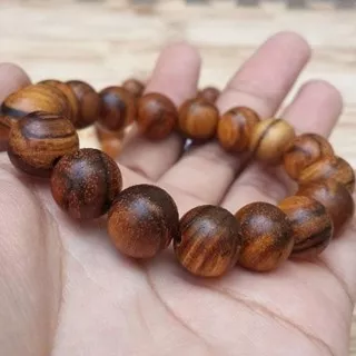 Gelang Kayu Gaharu Zebra Pria 14mm