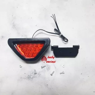 Lampu Rem Stop Lampu Segitiga Model F1 Lampu bemper Belakang Motor Mobil Variasi