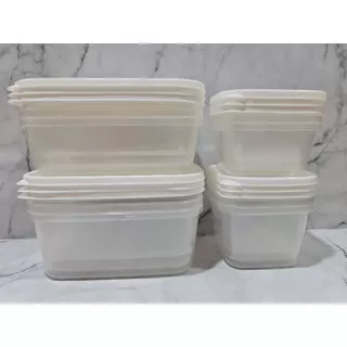 Frenzy food container Green Leaf putih ecer satuan