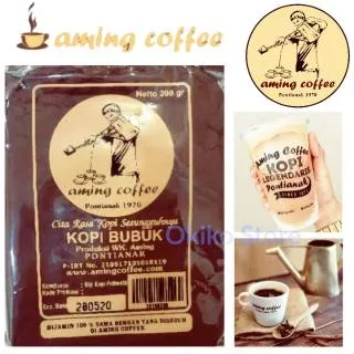 AMING COFFEE KOPI LEGENDARIS KHAS PONTIANAK,KOPI BUBUK AMING,KOPI AMING,KOPI PRESIDEN KEMASAN 200GR