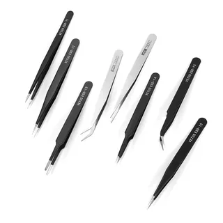 Precision Anti-Static Excellent Quality Tweezers 1pcs Bend Long Nose Cross Tweezers Tools For Intersperse Bead Diamond Jewelry Accessories Multifunction Supplies