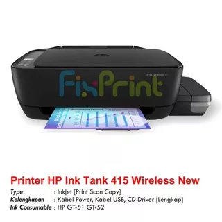 Printer HP Ink Tank 415 Wireless Print HP 415 All-in-One Print Scan Copy WiFi Garansi Resmi
