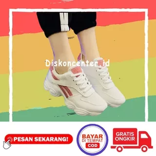 Sepatu Perempuan Snakers Kets Karet Tali Sekolah Kerja Olahraga Sport Running Lari Joging Jogging Senam Volly Jalan Santai Anak Remaja Dewasa Sd Smp Sma Kuliah Wanita Cewek Trendy Kekinian Putih 37 38 39 40 Korea Korean Style Terlaris Terbaru Termurah