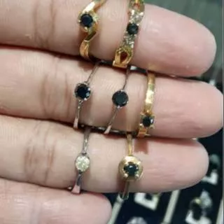 berlian hitam ring perak size bisa di sesuaikn harga pengrajin