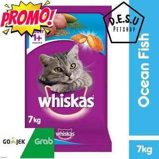 Whiskas Adult 1+ Ocean Fish & Tuna Makanan Kucing Termurah 7kg (KHUSUS GRAB DAN GOJEK)