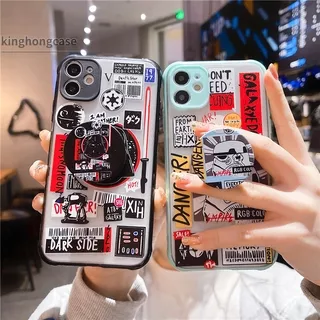 Tide Brand Black Star Wars Astronaut Bumper Casing For IPhone 11 PRO MAX 6 7 6S 8 Plus For IPhone 12 mini 12 pro max X Se 2020 XR XSMAX 6SPlus 7Plus 6Plus 8Plus XS OPPO A7 A5S A12 A9 2020 A5 2020 A54 A15 A15S SE 2020 Fashion Phone Pop Sockets Cover