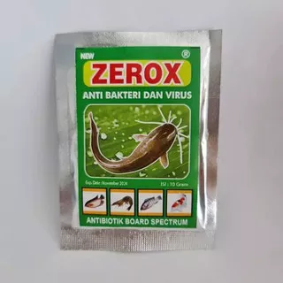 ZEROX OBAT ANTIBIOTIK ANTI BAKTERI & VIRUS IKAN 10 GR