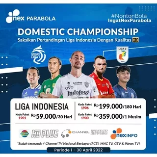 Voucher Nex Parabola Paket 19 (Liga Indonesia) 30 Hari PROMO