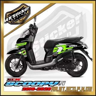 SCOOPY STICKER STRIPING SCOOPY 2017,2018, 2019 - STIKER MOTOR SCOOPY FI NEW 2017, 2018, 2019 LIST VARIASI HOLOGRAM AR 03