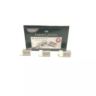 1 pcs penghapus faber castell putih 1 pack isi 40pcs / penghapus murah / penghapus / faber castell