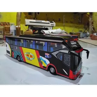 Miniatur Bus Akas Nr Xhd Prime | Miniatur Bus Indonesia | Miniatur Bus Full Strobo Full Interior
